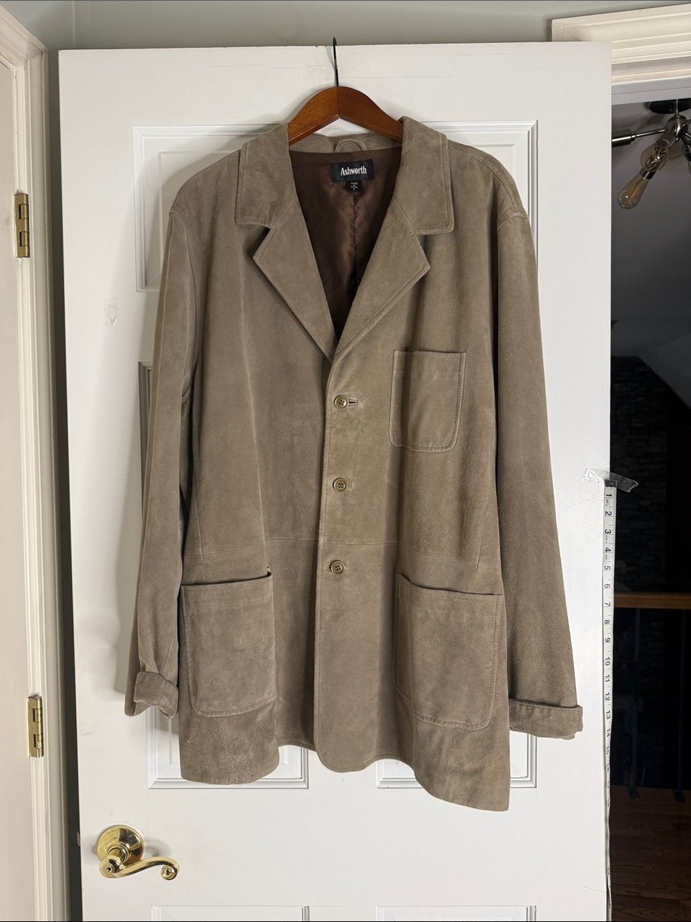 Ashworth Taupe Suede Lightweight Shirt Jacket. Large 36